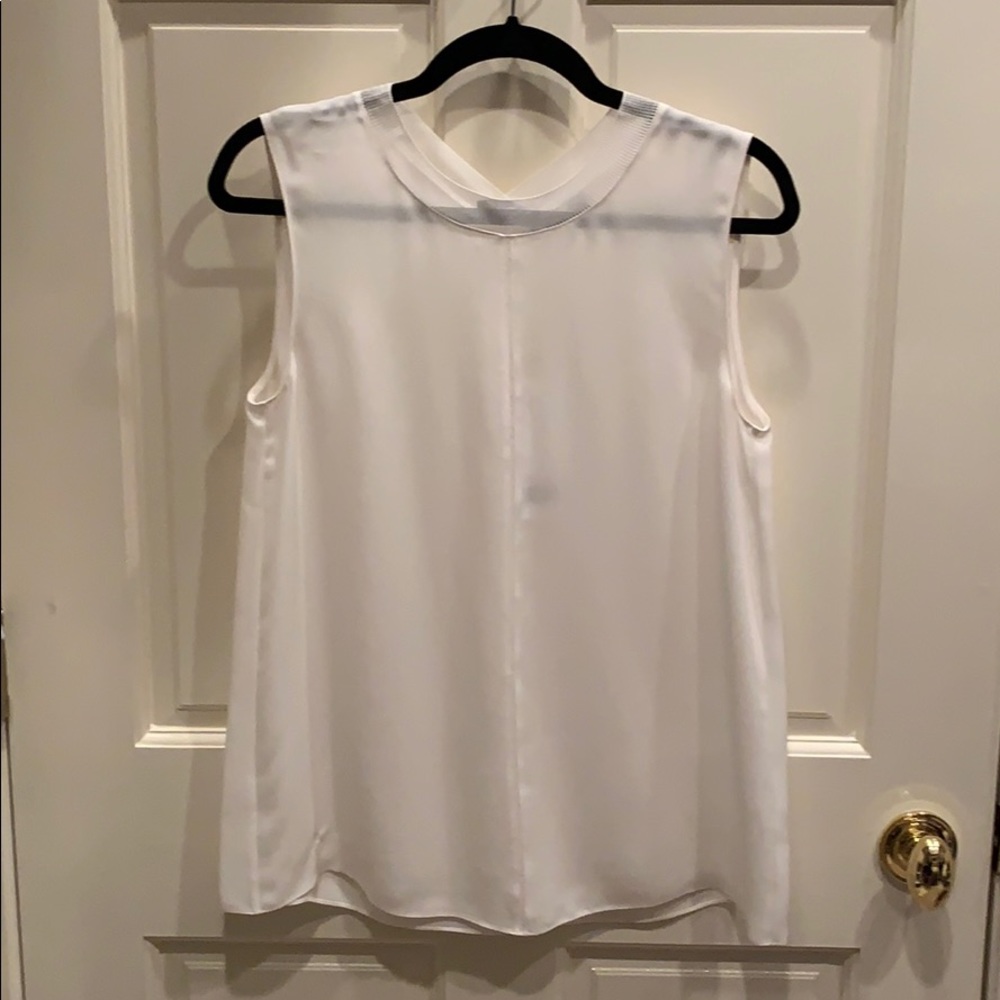 NWT Vince white silk tank blouse